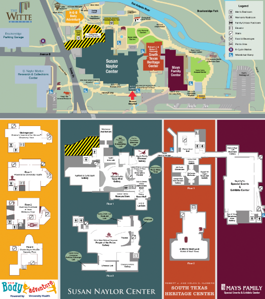 Witte Museum map